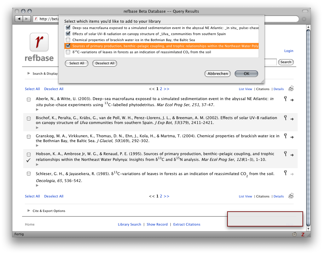 screenshot 1: Zotero compatibility via unAPI & COinS